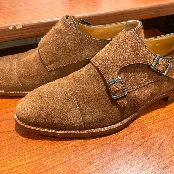 Tan suede double monk, size 9 (EU42) main image 4